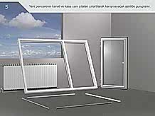 Yeni pencerenin kanar ve kasa cam çıtaları çıkartılarak karışmayacak şekilde gruplanır.