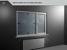 Sabit cam tarafının tüm cam çıtları yerine çakılır.