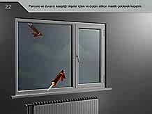 Pencere ve duvarın kesiştiği köşeler içten ve dıştan silikon mastik çekilerak kapatılır.